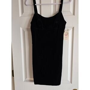 Vintage Guess by Georges Marciano Velvet black dress 90s CBK straps NWT size M